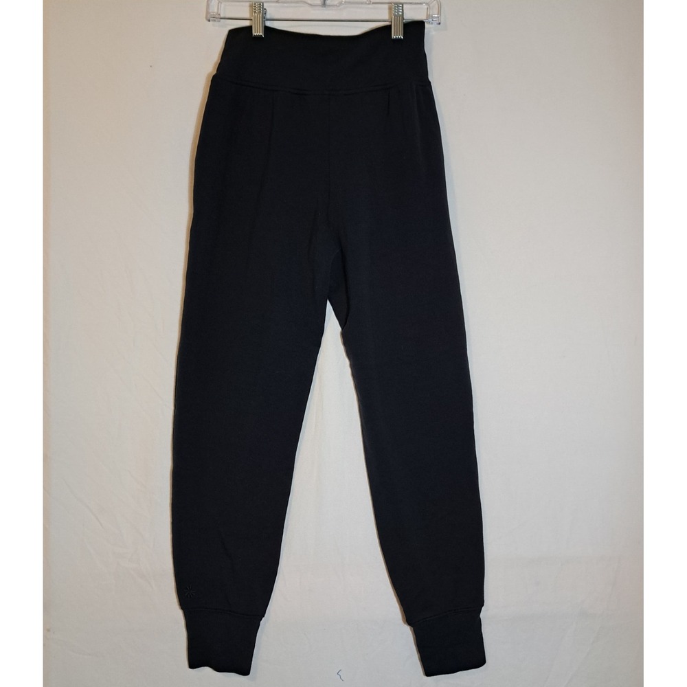 Athleta Women's Black Joggers Size XSMALL High Rise pockets - Picture 2 of 9